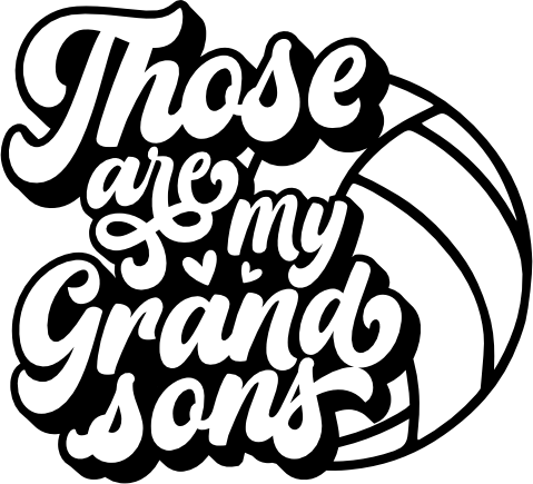 (054-04-1S) Those Are My Grandsons Volleyball Iron-On Transfer