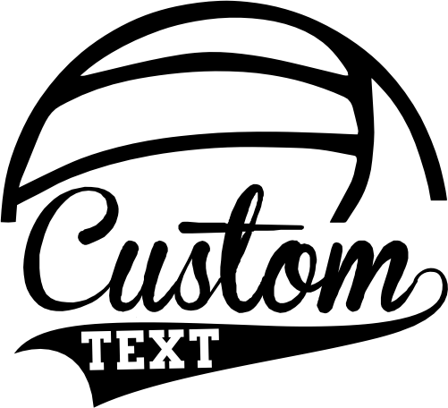 (054-06-1A) Volleyball Custom Text Iron-On Transfer