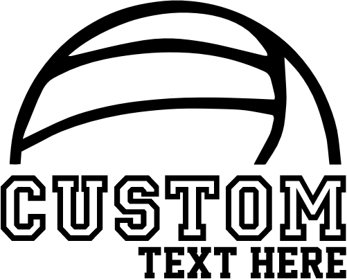 (054-06-1C Volleyball Custom Text Iron-On Transfer