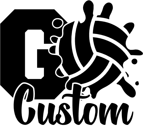 (054-06-1H) Go Team Name Volleyball Custom Iron-On Transfer