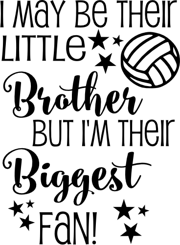 (054-06-1M) Their Brother Biggest Fan Volleyball Iron-On Transfer