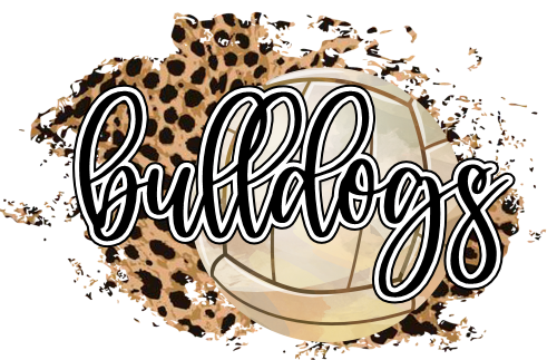 (054-06-1N) Bulldogs Volleyball Leopard Iron-On Transfer