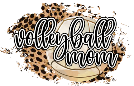 (054-06-1N) Volleyball Mom Leopard Iron-On Transfer