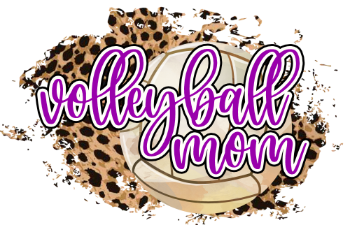 (054-06-1N) Volleyball Mom Leopard Iron-On Transfer