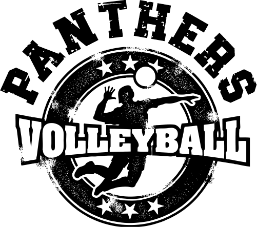 (054-06-1R) Panthers Grunge Volleyball Iron-On Transfer