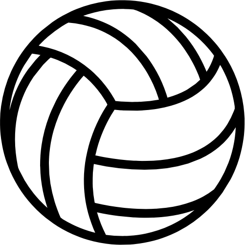 (s054-1-2F) Black White Volleyball Ball