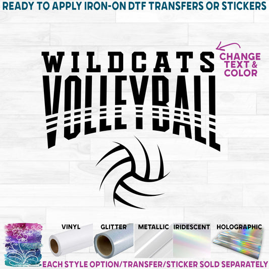 (s054-8E) Team Name Volleyball Custom Text