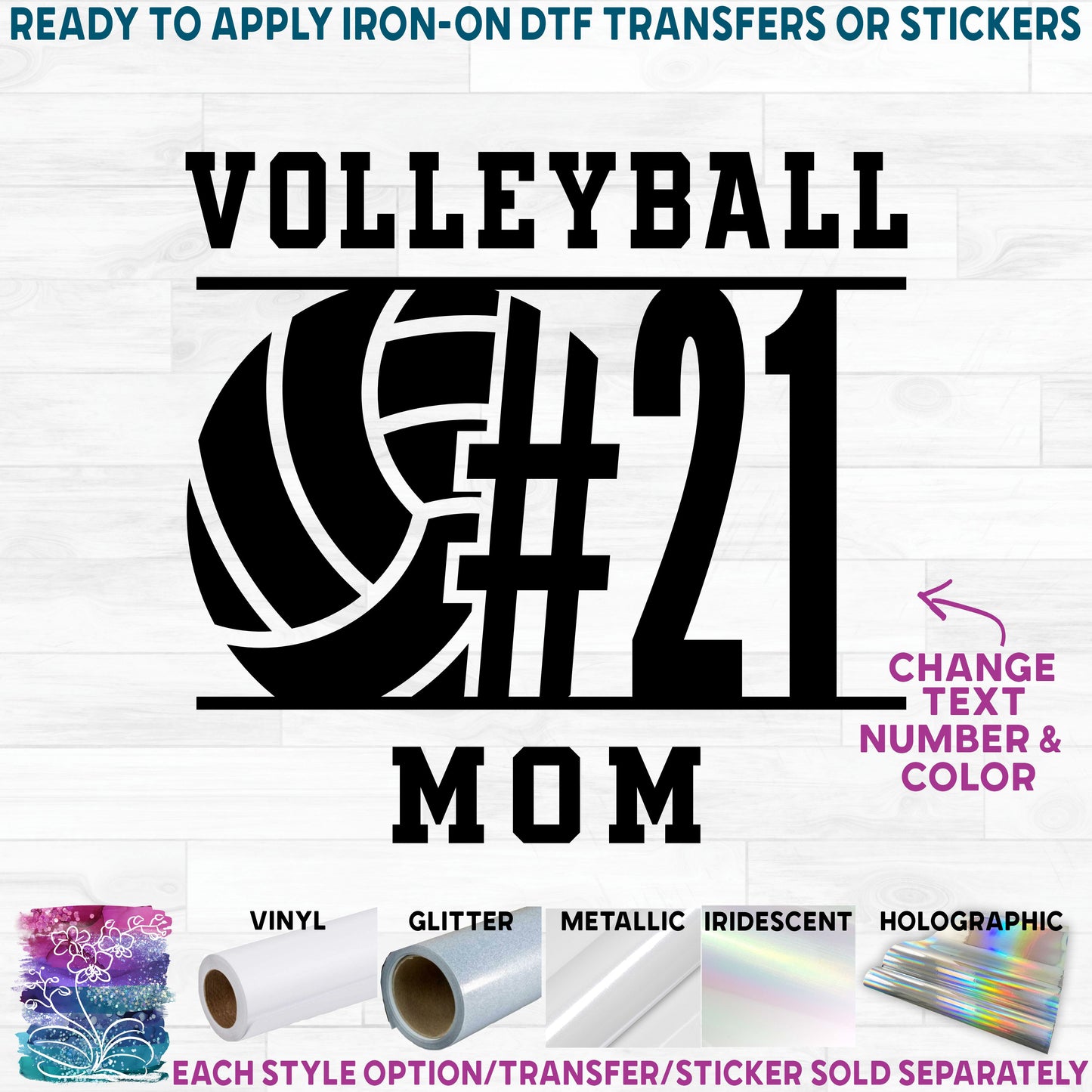 (s054-8F) Team Name Volleyball Mom Family Custom Text