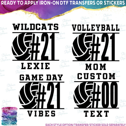 (s054-8F) Team Name Volleyball Mom Family Custom Text