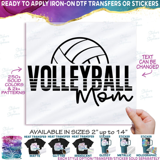 (s054-8G) Volleyball Team Mom Family Custom Text
