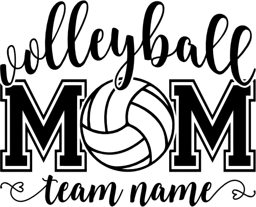 (s054-7I) Volleyball Mom Optional Team Name