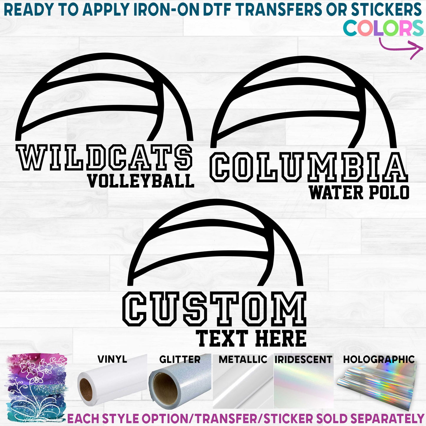 (s054-8B) Volleyball Waterpolo Team Name Mom Family Custom Text