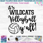 (s054-4C) It's Volleyball Y'all with Optional Team Name