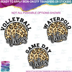 (s054-10B) Leopard Volleyball Waterpolo Mom Family, Game Day, Vibes, Custom Text