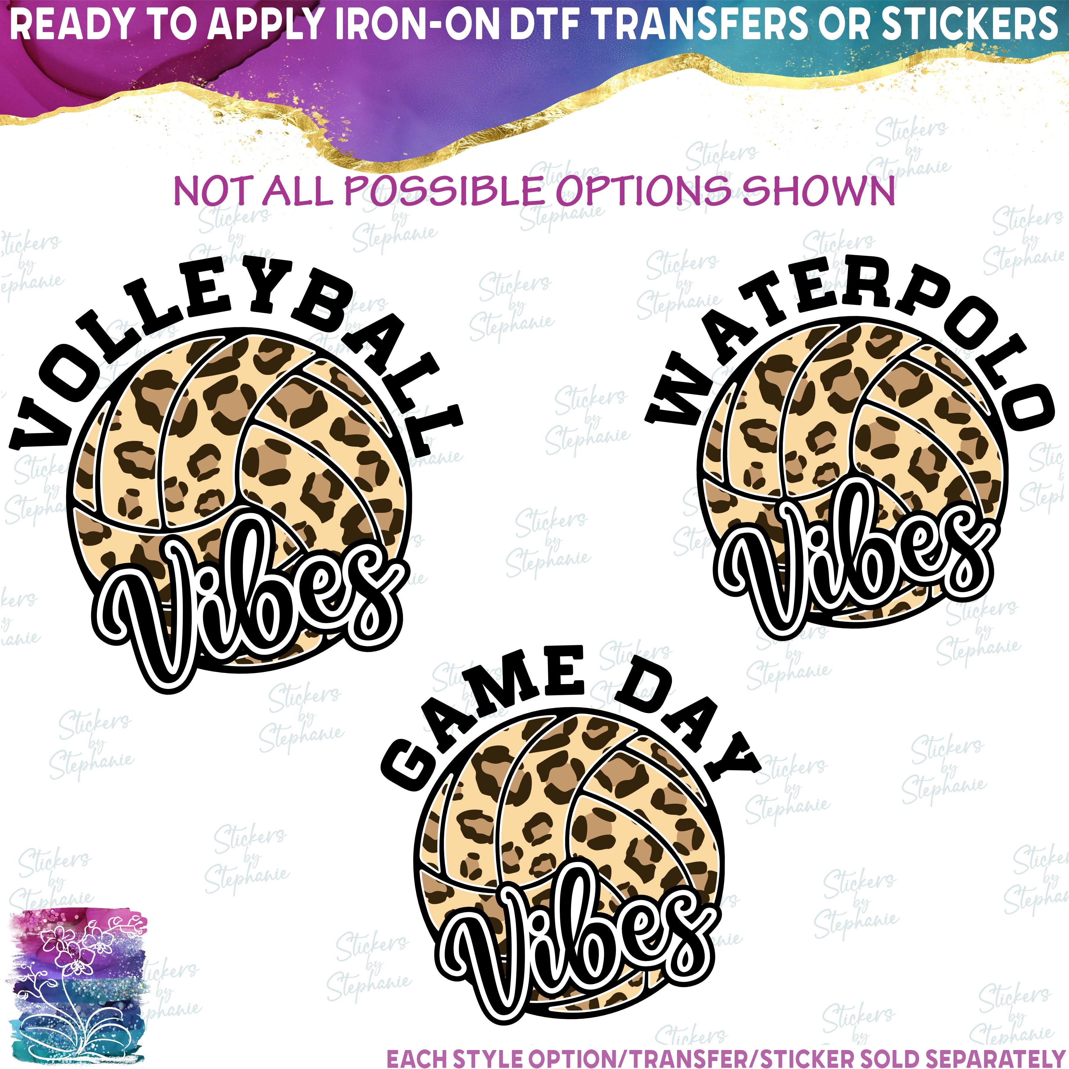 (s054-10D) Leopard Volleyball Waterpolo Team Name, Game Day, Vibes, Custom Text