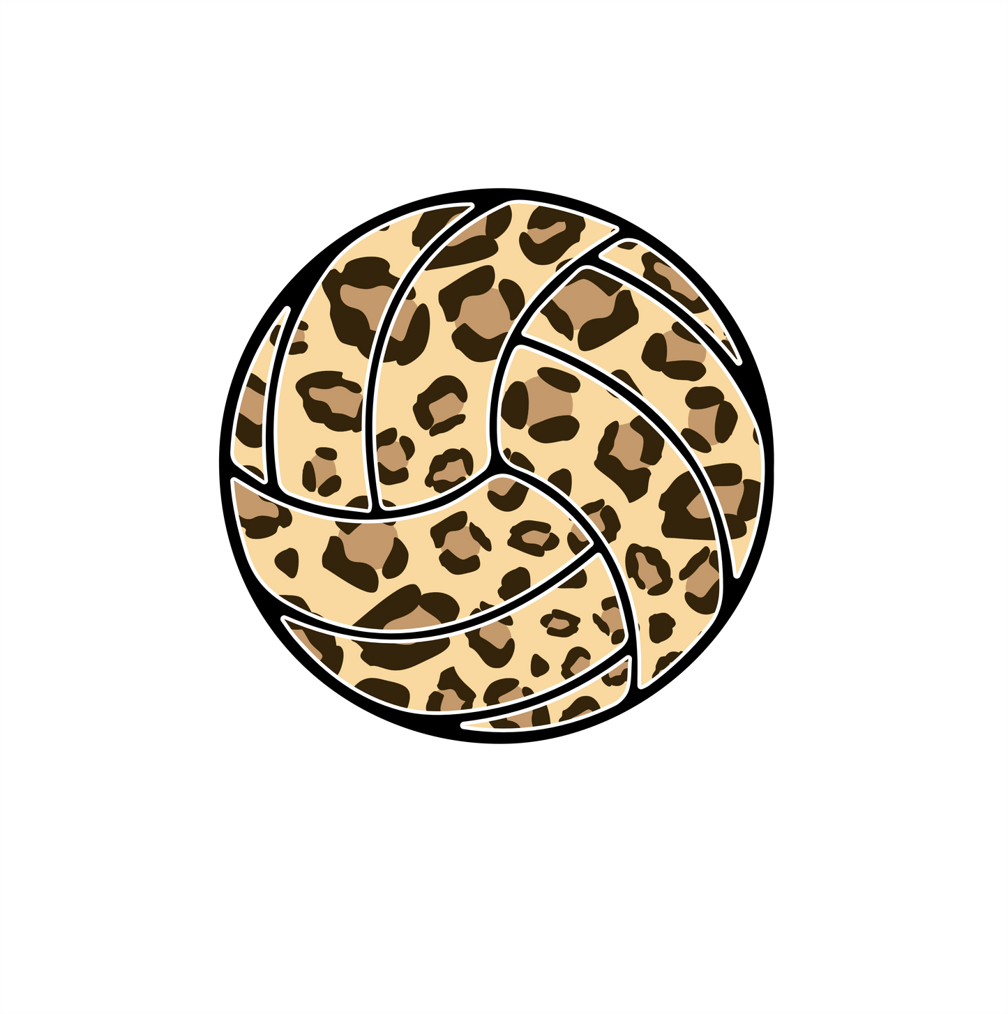 (s054-10D) Leopard Volleyball Waterpolo Team Name Custom Text