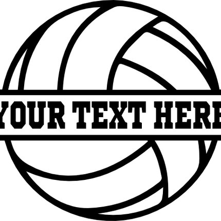 (054-02-I) Volleyball Split Ball Text