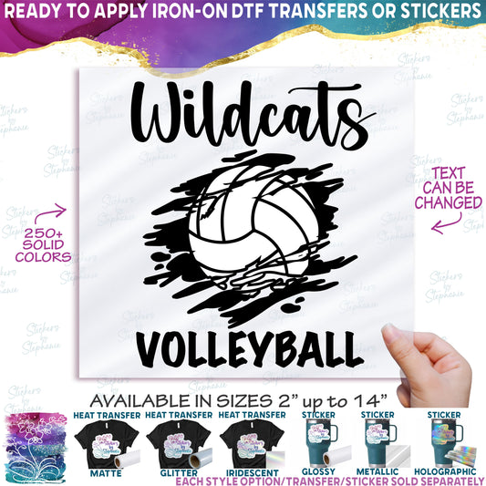 (s054-8C) Volleyball Team Name Mom Family or Custom Text Custom Text