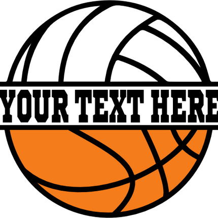 (054-02-L) Volleyball Basketball Split Ball Text