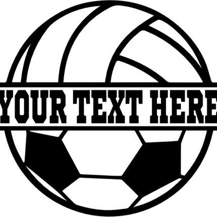 (054-02-M) Volleyball Soccer Split Ball Text