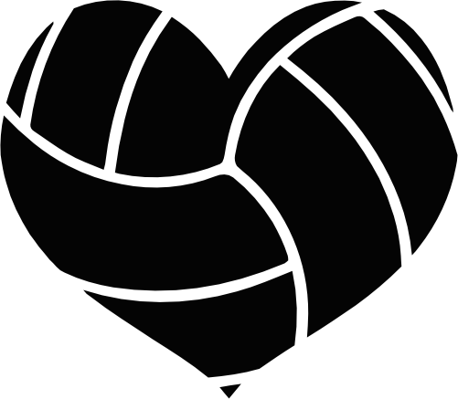 (s054-1-1B) Volleyball Water Polo Heart Ball