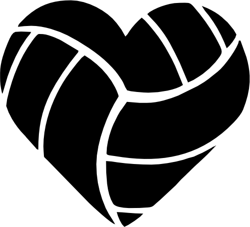 (s054-1-1E) Volleyball Water Polo Heart Ball