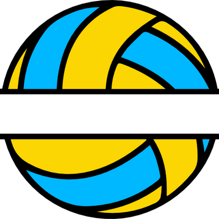 (s054-2-I) Volleyball Water Polo Split Team Name or Custom Text
