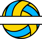 (s054-2-I) Volleyball Water Polo Split Team Name or Custom Text