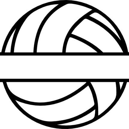 (s054-2-I) Volleyball Water Polo Split Team Name or Custom Text