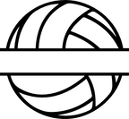 (s054-2-I) Volleyball Water Polo Split Team Name or Custom Text