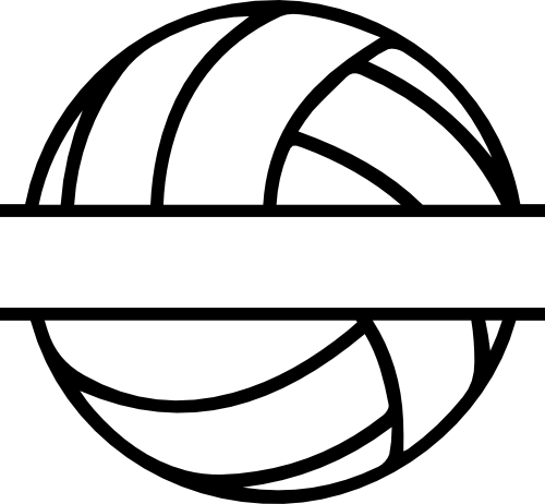 (s054-2-I) Volleyball Water Polo Split Team Name or Custom Text