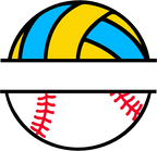 (s054-2-K) Volleyball Water Polo Baseball Split Team Name or Custom Text