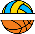 (s054-2-L) Volleyball Water Polo Basketball Split Team Name or Custom Text