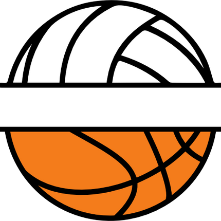 (s054-2-L) Volleyball Water Polo Basketball Split Team Name or Custom Text