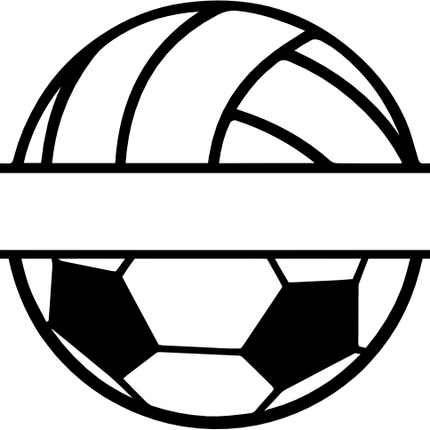 (s054-2-M) Volleyball Water Polo Soccer Split Team Name or Custom Text
