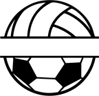 (s054-2-M) Volleyball Water Polo Soccer Split Team Name or Custom Text