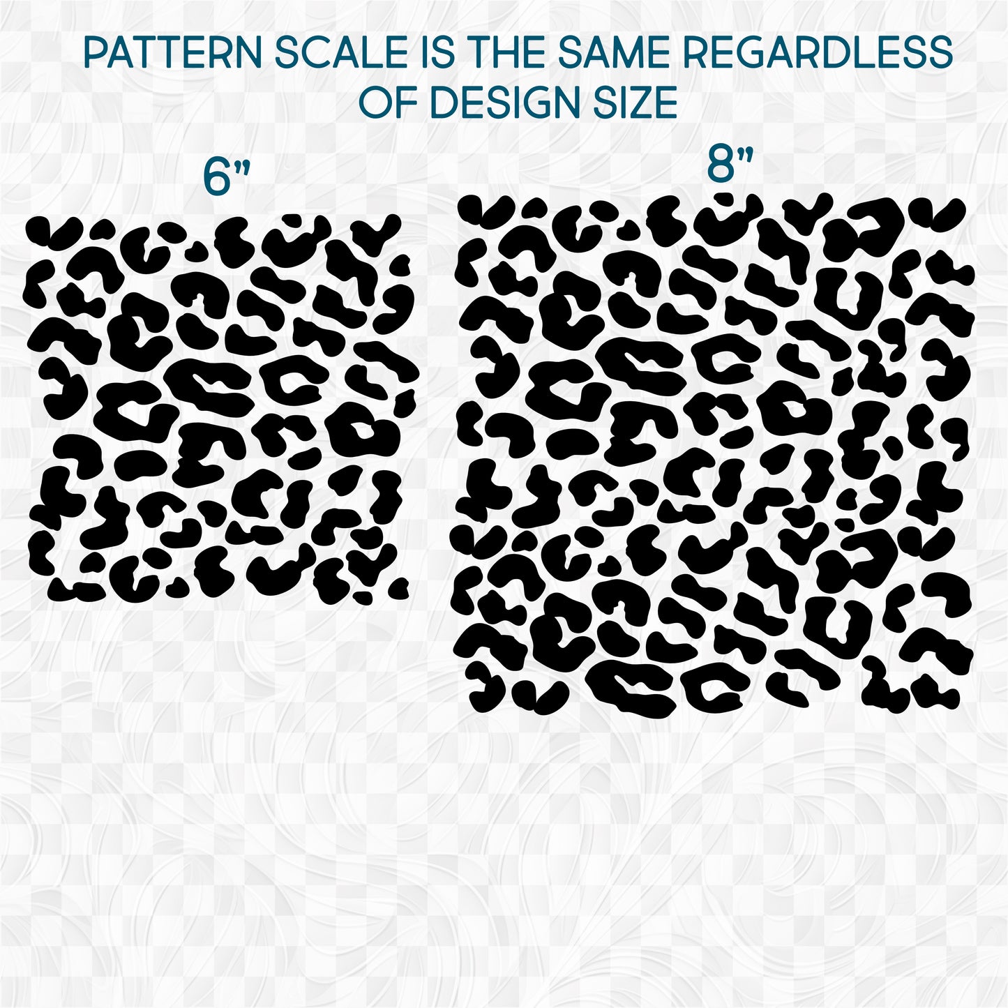 (s005-9) Leopard Cheetah Pattern Print Spots Glitter or Vinyl Iron-On Transfer or Sticker