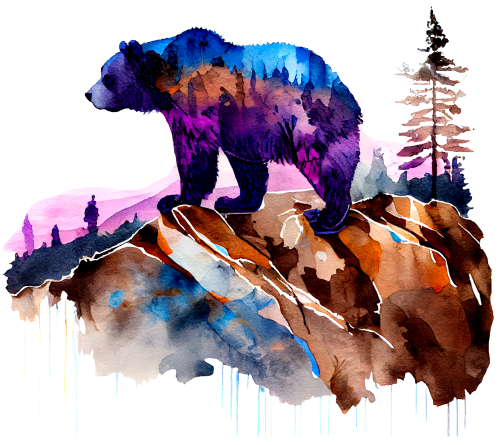 (s006-1-3A) Double Exposure Bear