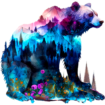 (s006-1-3B) Double Exposure Bear