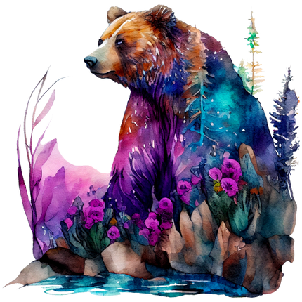 (s006-1-3C) Double Exposure Bear