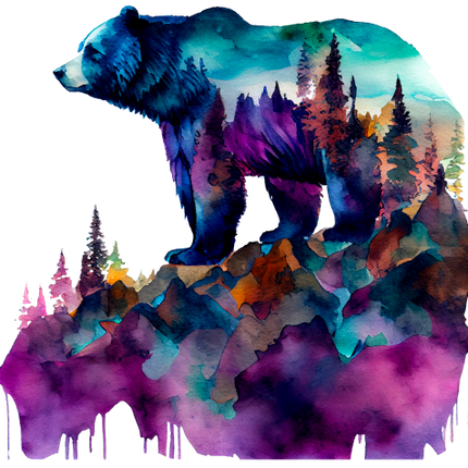 (s006-1-3D) Double Exposure Bear