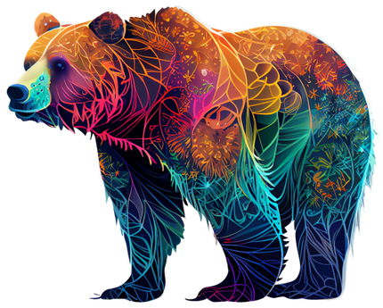 (s006-1-2L) Colorful Bear