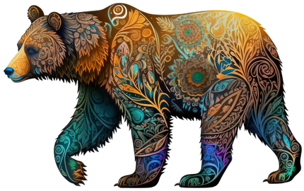 (s006-1-2S) Colorful Bear