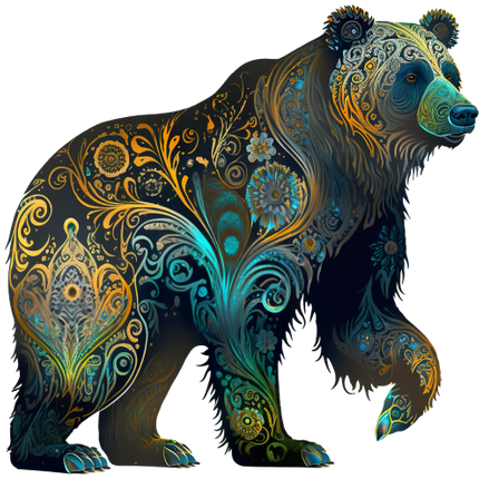 (s006-1-2T) Colorful Bear