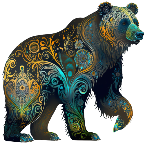 (s006-1-2T) Colorful Bear