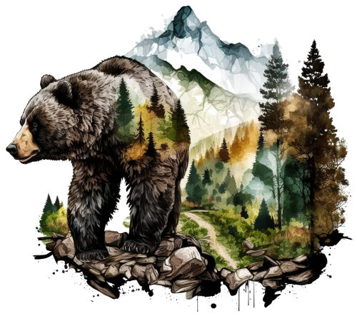 (s006-1-2Y) Double Exposure Bear