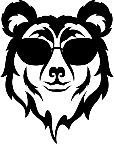 (s006-1-2G) Grizzly Brown Black Bear Sunglasses