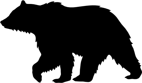 (s006-1-2H) Bear Silhouette