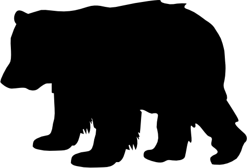 (s006-1-2I) Bear Silhouette