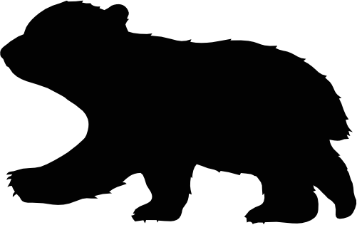 (s006-1-2J) Bear Silhouette